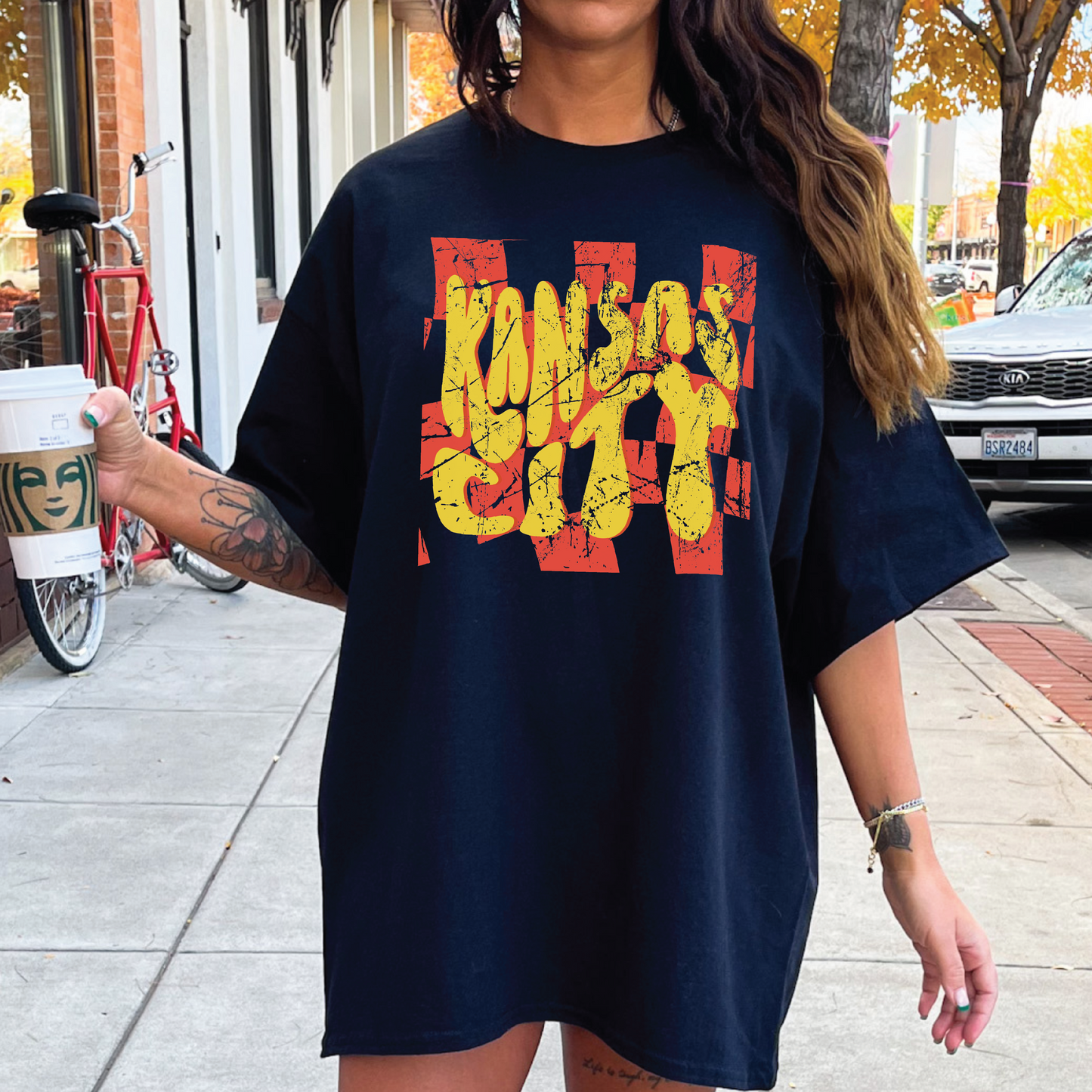 Kansas City Adult Checkered Tee