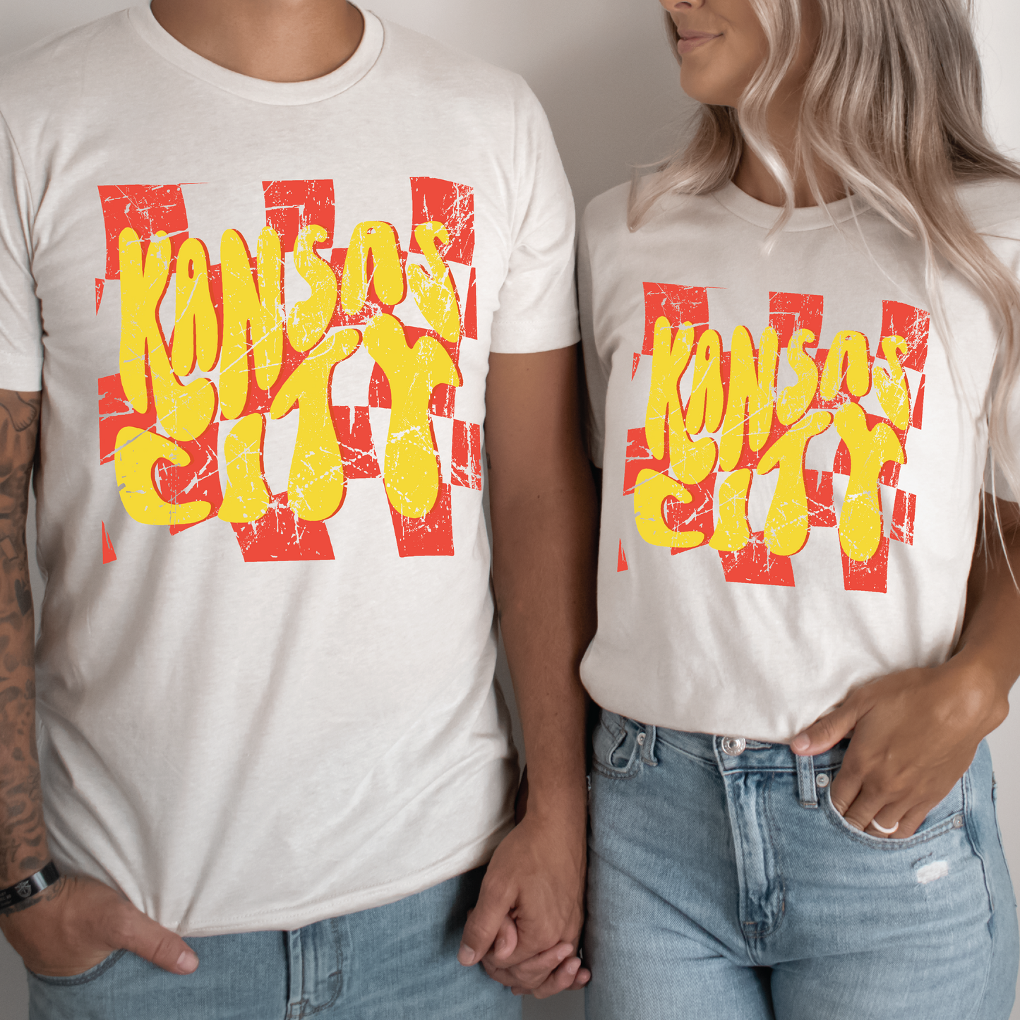 Kansas City Adult Checkered Tee