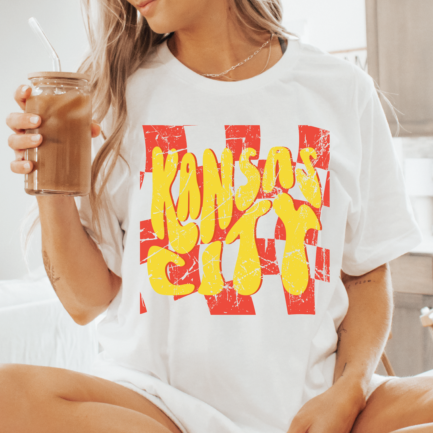 Kansas City Adult Checkered Tee