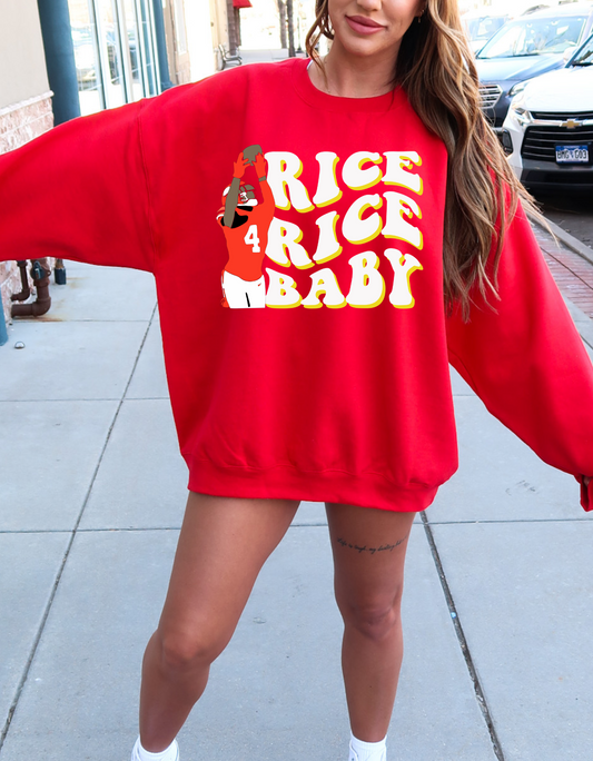 Rice Rice Baby Kansas City Chiefs Adult Unisex Sweatshirt