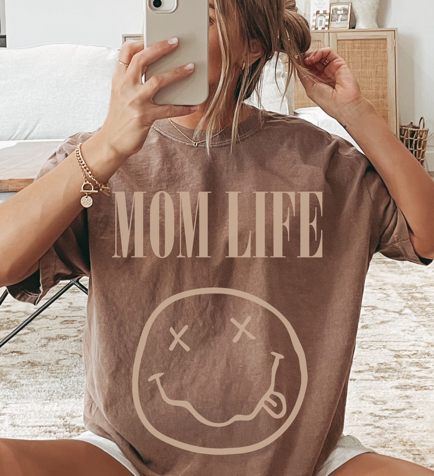 Monochrome Mom Life Adult Tee