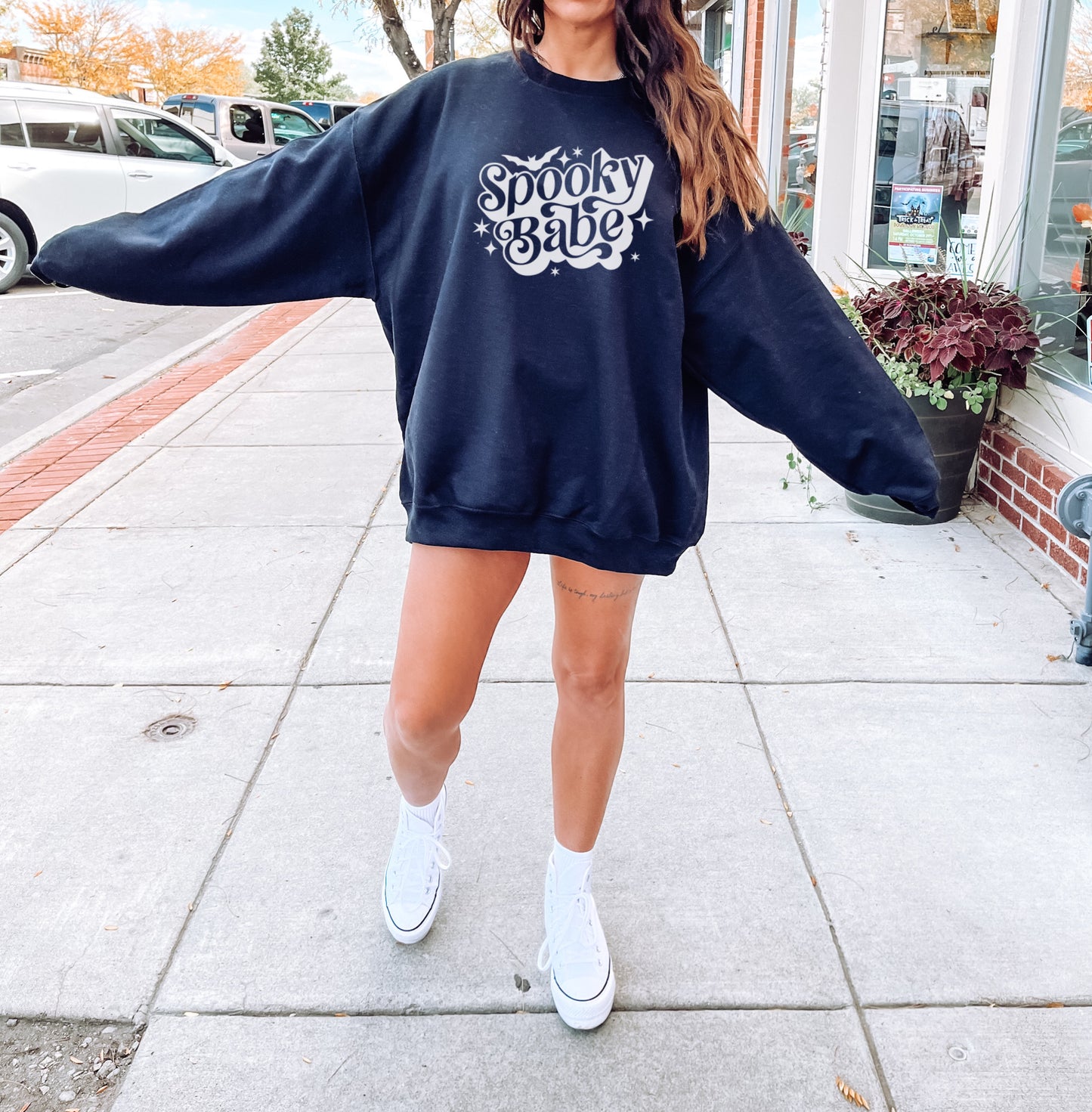 Spooky Babe Unisex Crewneck Sweatshirt