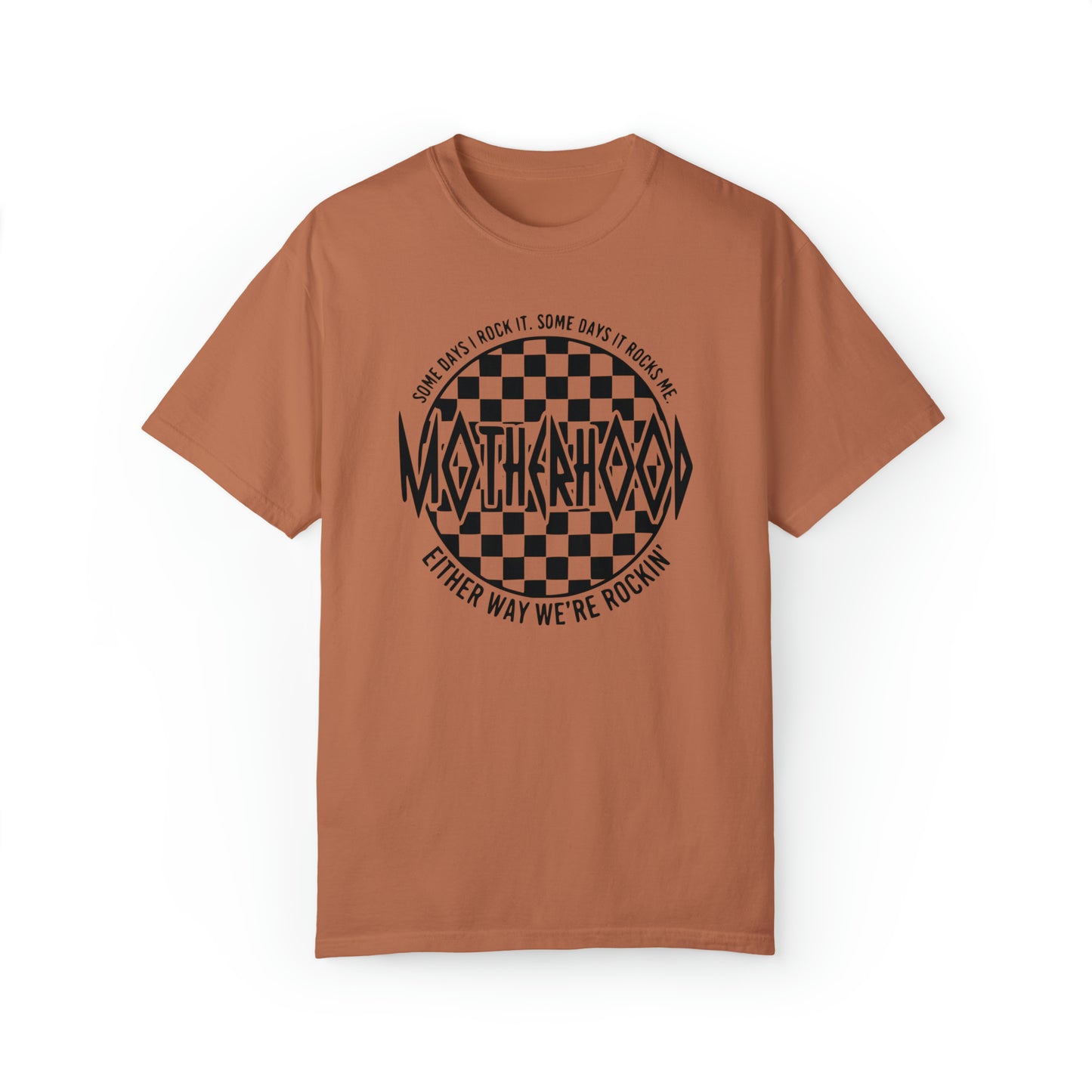 Checkered Motherhood Rocks Unisex Comfort Colors T-shirt