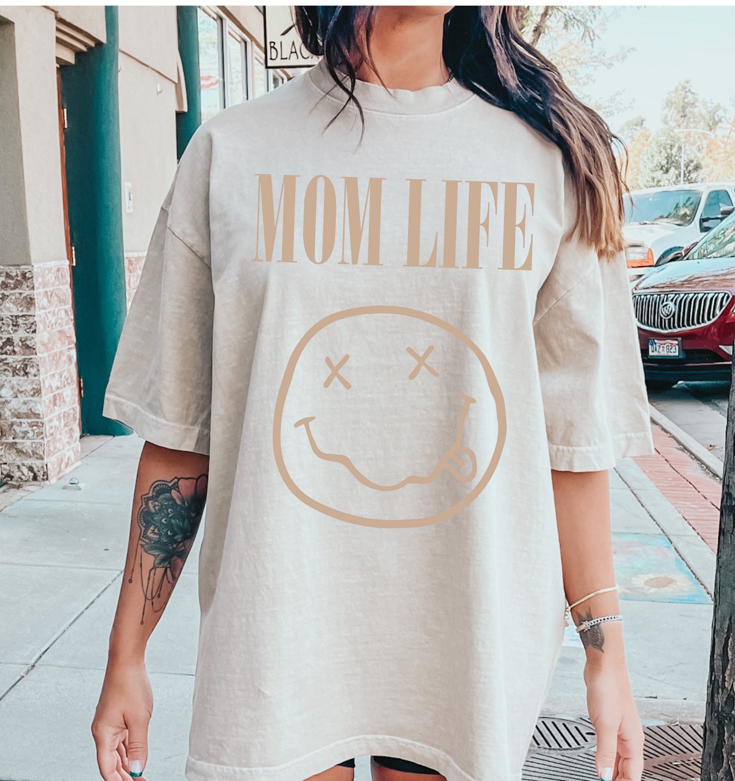 Monochrome Mom Life Adult Tee