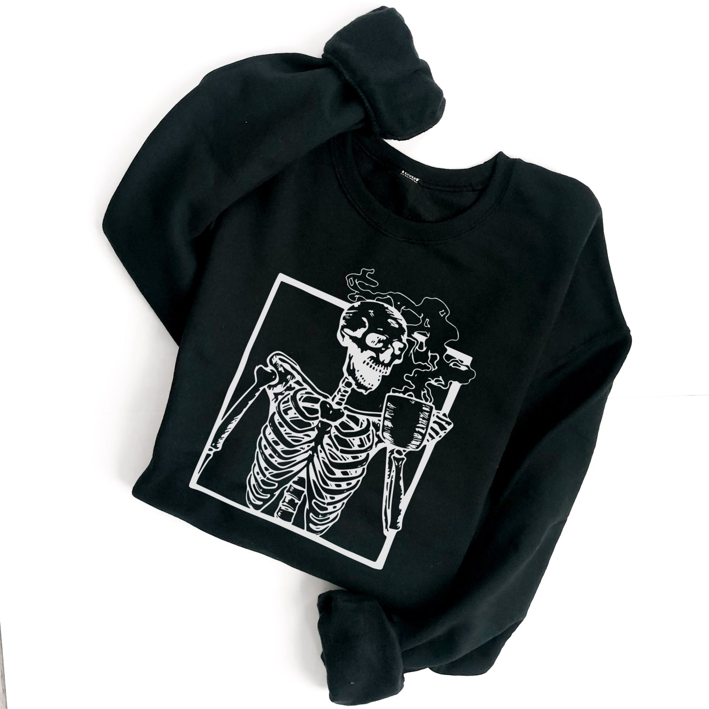 Skeleton Coffee Unisex Crewneck Sweatshirt