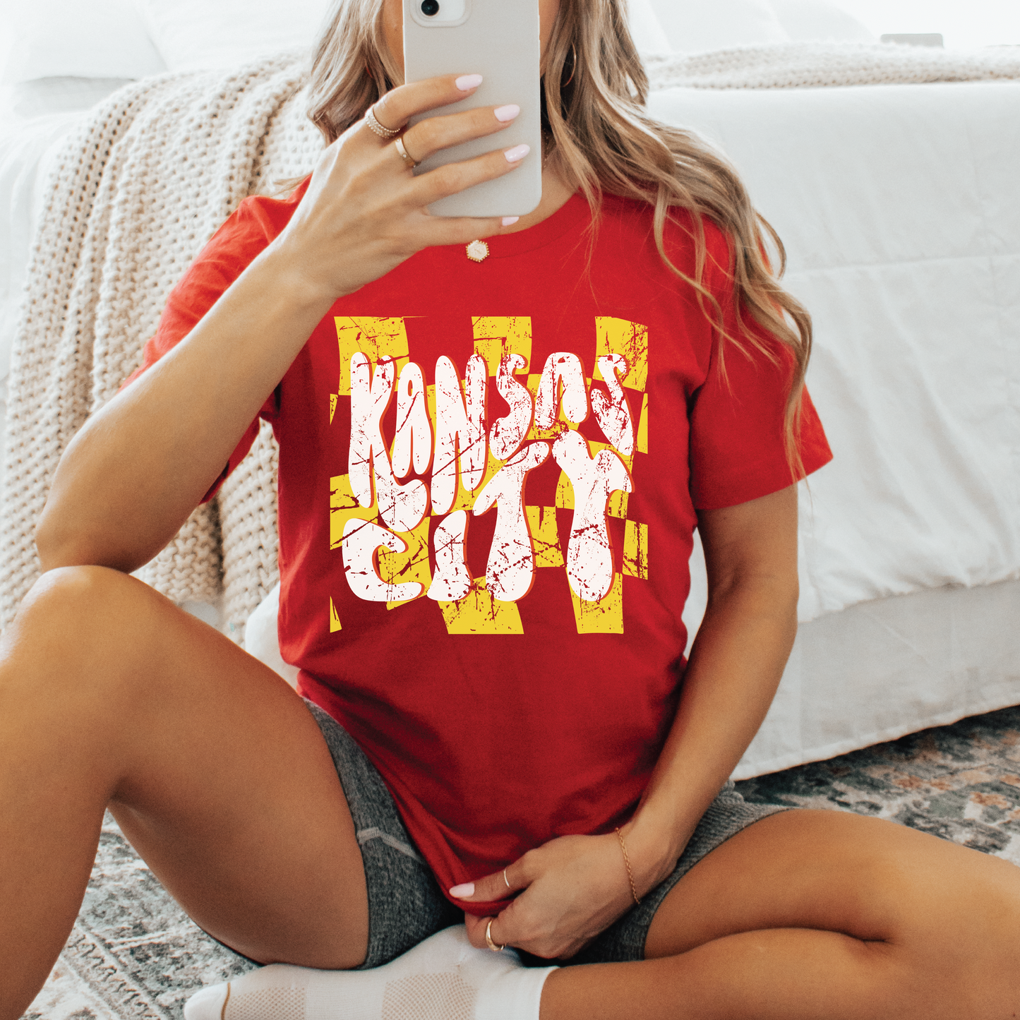 Kansas City Adult Checkered Tee