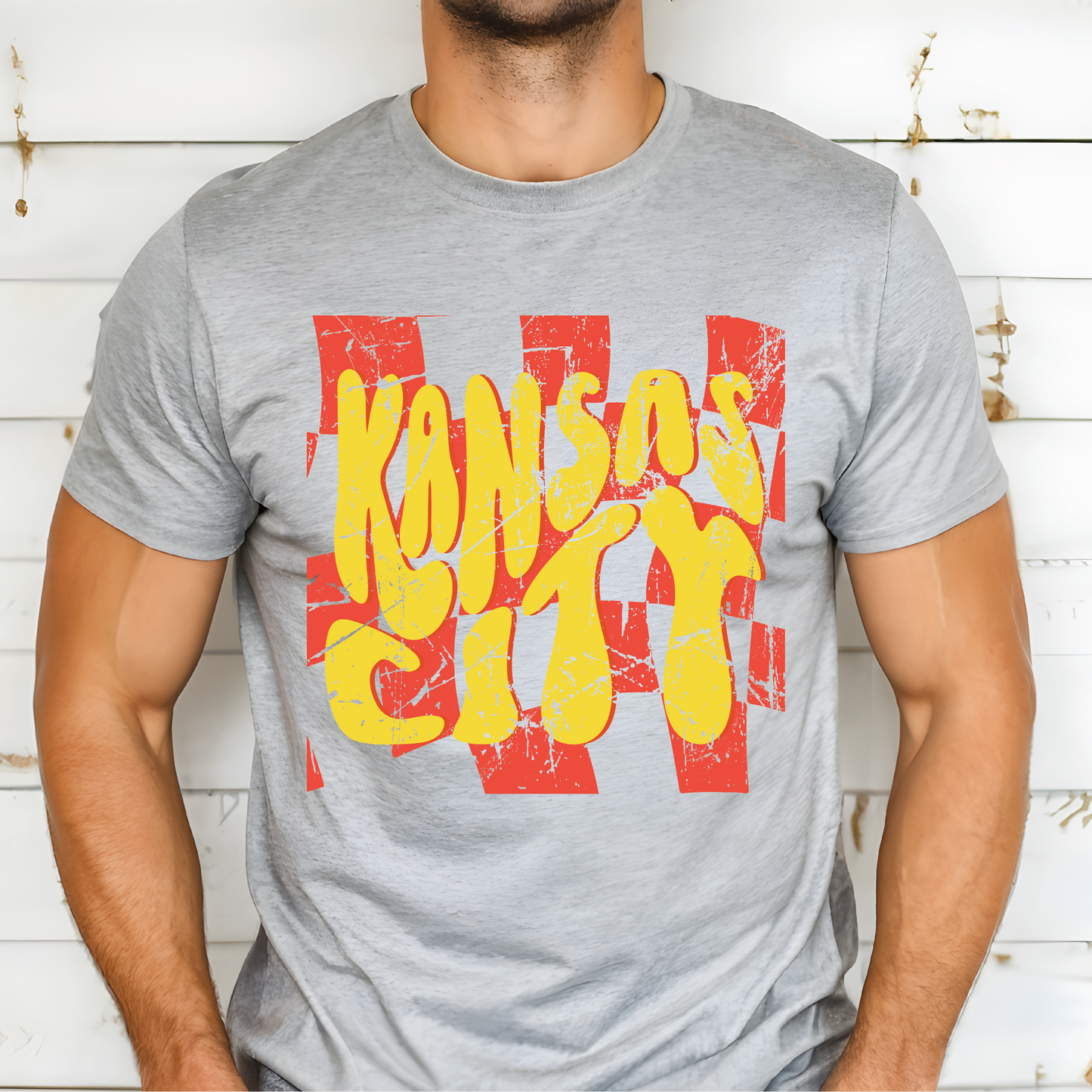 Kansas City Adult Checkered Tee