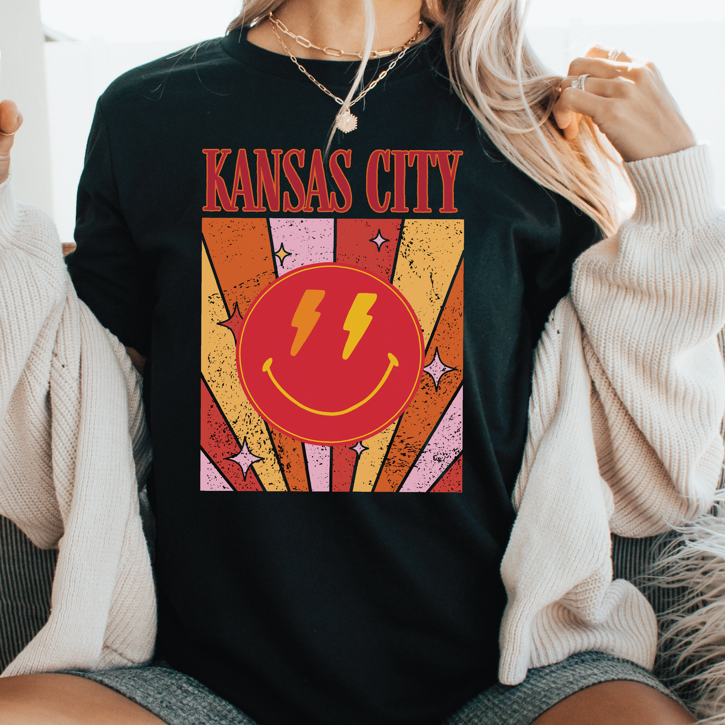 Kansas City Happy Face Tee