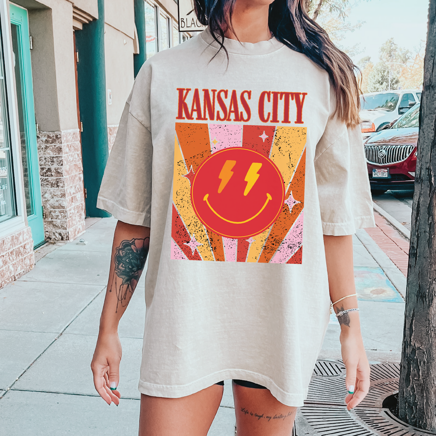 Kansas City Happy Face Tee