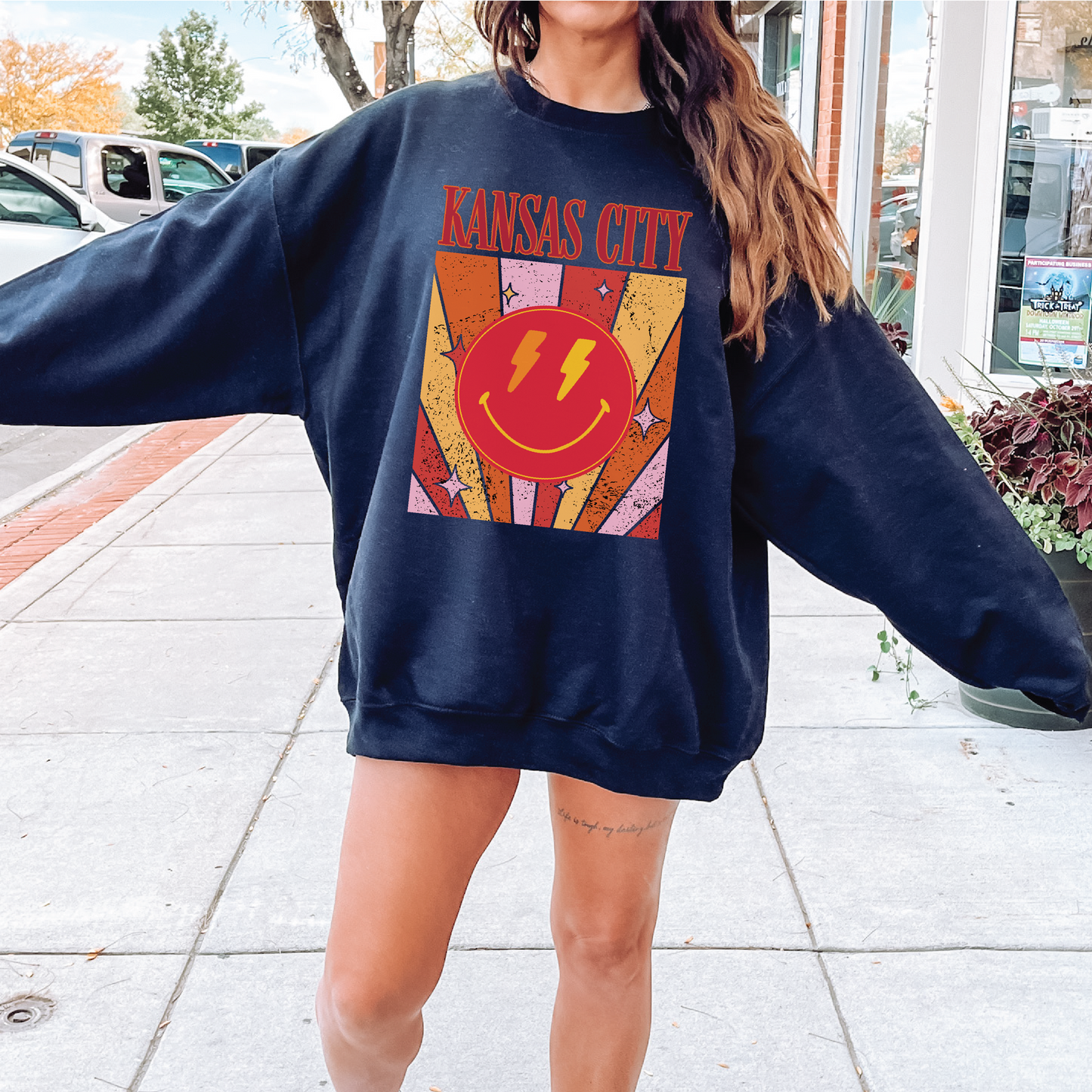 Kansas City Happy Face Sweatshirt