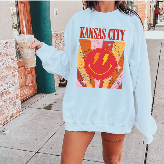 Kansas City Happy Face Sweatshirt