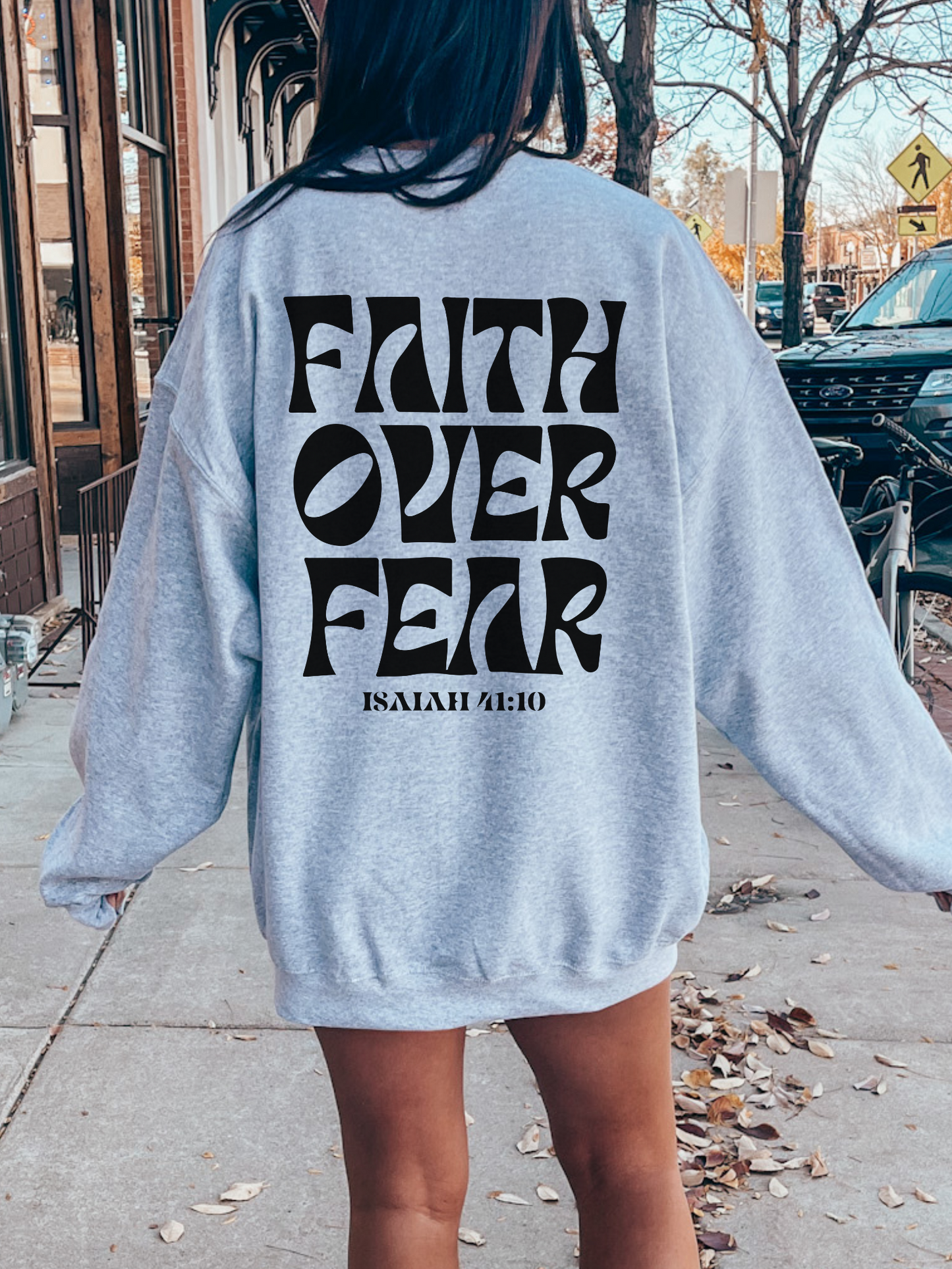 Faith Over Fear unisex Crewneck Sweatshirt
