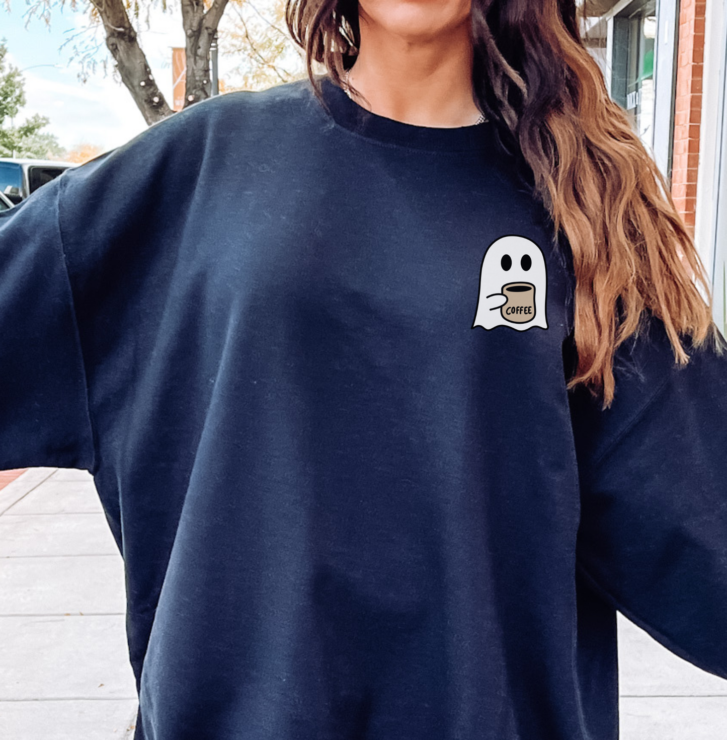 Spooky Coffee Unisex Crewneck Sweatshirt