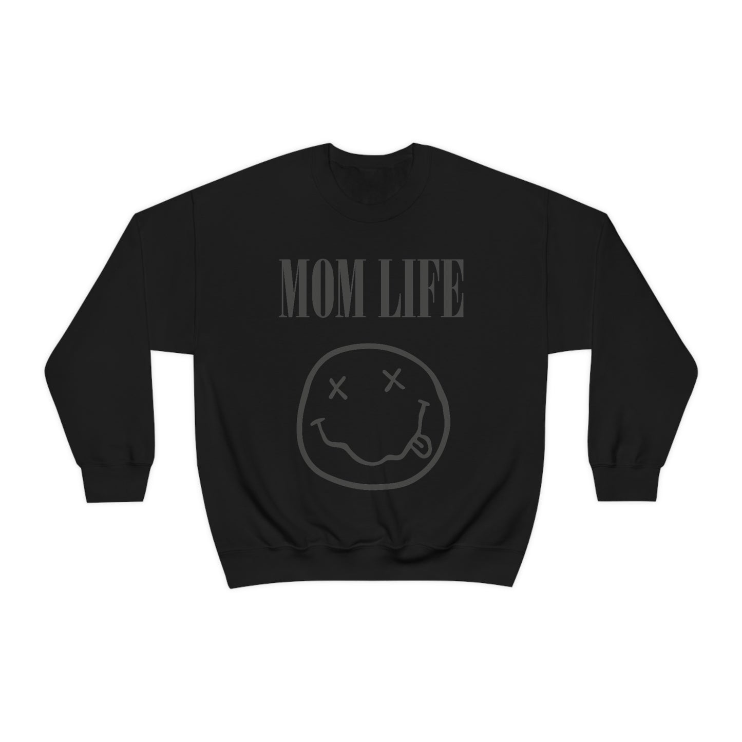 Monochrome Mom Life Crewneck Sweatshirt